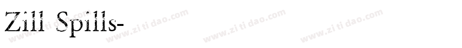 Zill Spills字体转换